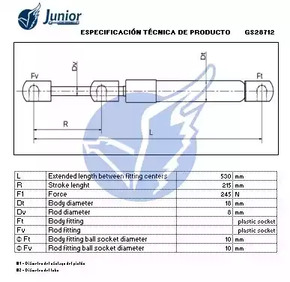 Фото GS28712 Газовая пружина JUNIOR {forloop.counter}}