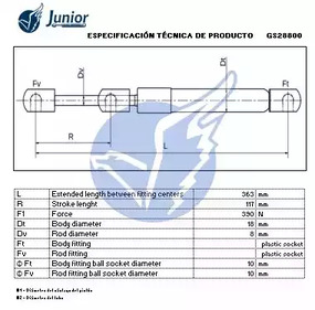 Фото GS28800 Газовая пружина JUNIOR {forloop.counter}}