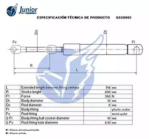 Фото GS28865 Газовая пружина JUNIOR {forloop.counter}}