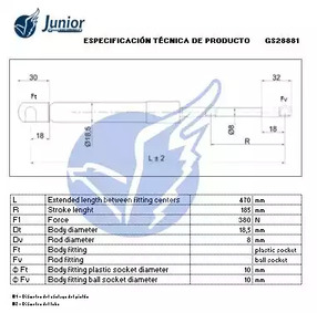 Фото GS28881 Газовая пружина JUNIOR {forloop.counter}}