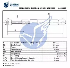 Фото GS28882 Газовая пружина JUNIOR {forloop.counter}}