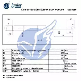 Фото GS28958 Газовая пружина JUNIOR {forloop.counter}}