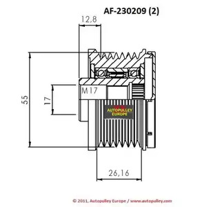 Фото AF230209 Ременный шкив AINDE {forloop.counter}}