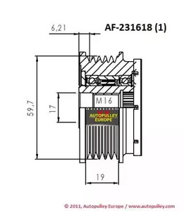 Фото AF231618 Ременный шкив AINDE {forloop.counter}}