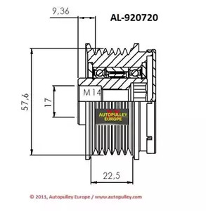 Фото AL920720 Ременный шкив AINDE {forloop.counter}}