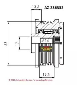 Фото AZ236332 Ременный шкив AINDE {forloop.counter}}