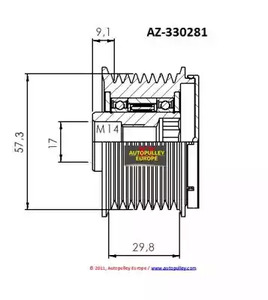 Фото AZ330281 Ременный шкив AINDE {forloop.counter}}