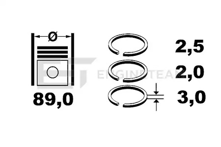 Фото R1000400 Комплект колец ET ENGINETEAM {forloop.counter}}