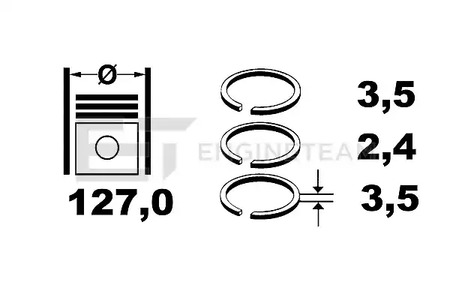 Фото R1004600 Комплект колец ET ENGINETEAM {forloop.counter}}