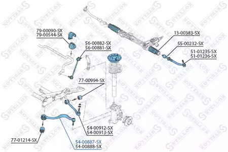 Фото 5400887SX Рычаг независимой подвески колеса STELLOX {forloop.counter}}