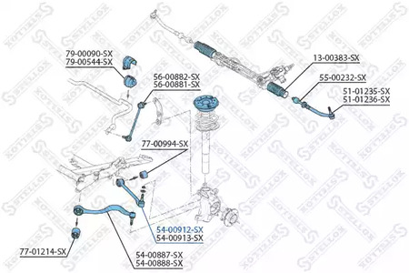 Фото 5400912SX Рычаг независимой подвески колеса STELLOX {forloop.counter}}