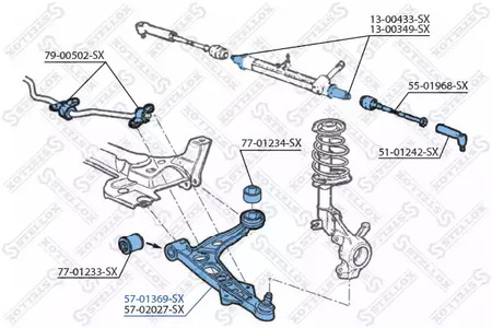 Фото 5701369SX Рычаг независимой подвески колеса STELLOX {forloop.counter}}