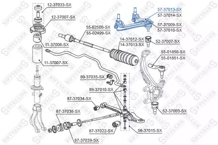Фото 5737013SX Рычаг независимой подвески колеса Stellox {forloop.counter}}
