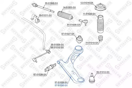 Фото 5751030SX Рычаг независимой подвески колеса STELLOX {forloop.counter}}