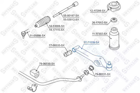 Фото 5771039SX Рычаг независимой подвески колеса STELLOX {forloop.counter}}