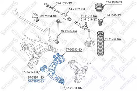 Фото 5771072SX Рычаг независимой подвески колеса STELLOX {forloop.counter}}