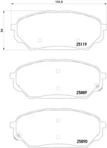 Фото 8DB355021231 Комплект тормозных колодок HELLA PAGID {forloop.counter}}