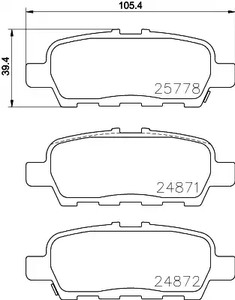 Фото 8DB355020401 Комплект тормозных колодок HELLA PAGID {forloop.counter}}