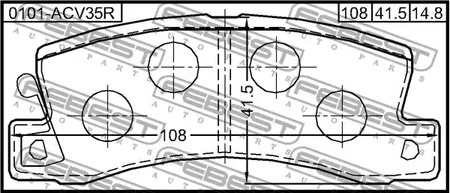 Фото 0101ACV35R Комплект тормозных колодок FEBEST {forloop.counter}}