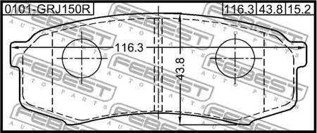 Фото 0101GRJ150R Комплект тормозных колодок FEBEST {forloop.counter}}