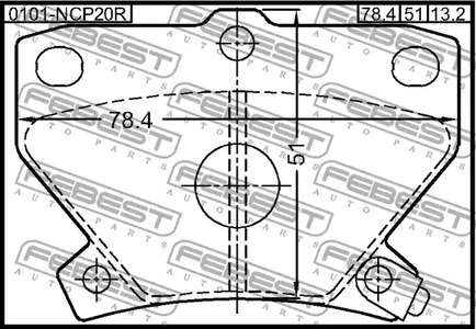 Фото 0101-NCP20R Комплект тормозных колодок Febest {forloop.counter}}