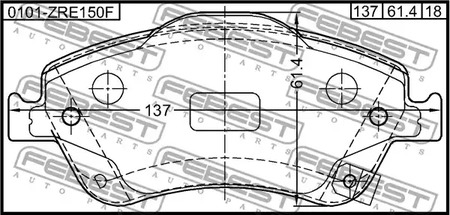 Фото 0101ZRE150F Комплект тормозных колодок FEBEST {forloop.counter}}