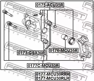 Фото 0177MCU30RRH Тормозной суппорт FEBEST {forloop.counter}}