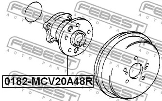 Фото 0182MCV20A48R Ступица колеса FEBEST {forloop.counter}}