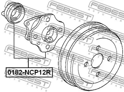 Фото 0182NCP12R Ступица колеса FEBEST {forloop.counter}}