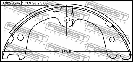 Фото 0202S50R Тормозные колодки FEBEST {forloop.counter}}