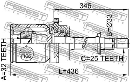 Фото 0211SR20RH Шарнир FEBEST {forloop.counter}}