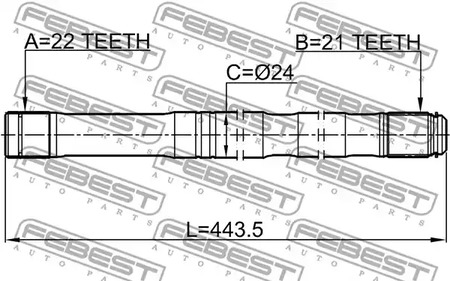 Фото 0212K12LH Вал FEBEST {forloop.counter}}