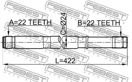 Фото 0212N16LH Вал FEBEST {forloop.counter}}