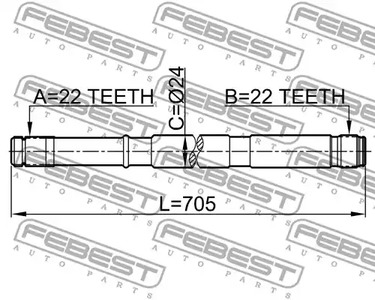 Фото 0212N16RH Вал FEBEST {forloop.counter}}