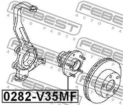 Фото 0282V35MF Ступица колеса FEBEST {forloop.counter}}