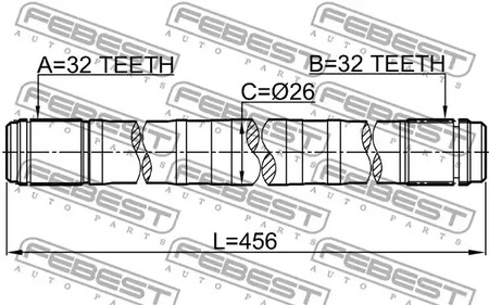 Фото 0312RD1LH Вал FEBEST {forloop.counter}}