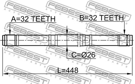 Фото 0312RD1RH Вал FEBEST {forloop.counter}}