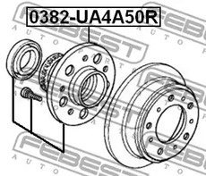 Фото 0382UA4A50R Ступица колеса FEBEST {forloop.counter}}