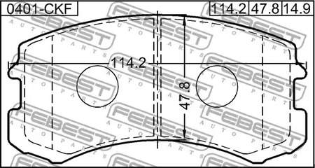 Фото 0401-CKF Комплект тормозных колодок Febest {forloop.counter}}