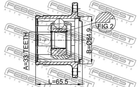 Фото 0411KB4RH Шарнир FEBEST {forloop.counter}}