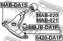 Фото 0420DA1F Шарнир FEBEST {forloop.counter}}