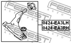 Фото 0424EA3LH Рычаг независимой подвески колеса FEBEST {forloop.counter}}