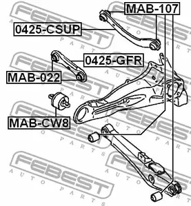 Фото 0425GFR Рычаг независимой подвески колеса FEBEST {forloop.counter}}