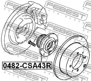 Фото 0482CSA43R Ступица колеса FEBEST {forloop.counter}}