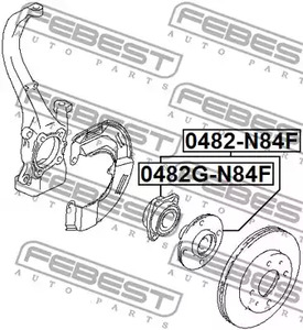 Фото 0482GN84F Ступица колеса FEBEST {forloop.counter}}