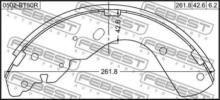 Фото 0502BT50R Тормозные колодки FEBEST {forloop.counter}}