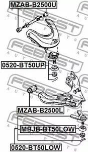 Фото 0520BT50LOW Шарнир FEBEST {forloop.counter}}