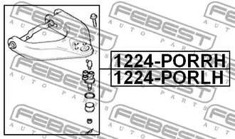 Фото 1224PORRH Рычаг независимой подвески колеса FEBEST {forloop.counter}}