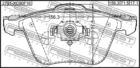 Фото 2701XC90F16 Комплект тормозных колодок FEBEST {forloop.counter}}