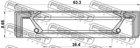 Фото 95GAS40630909C Уплотняющее кольцо FEBEST {forloop.counter}}